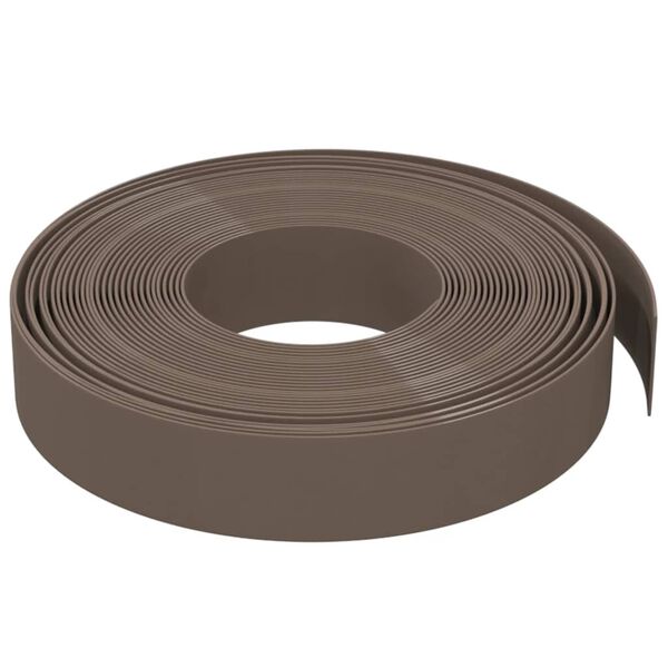 vidaXL Bordature da Giardino 2 pz Marroni 10 m 10 cm in Polietilene