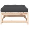 vidaXL Poggiapiedi da Giardino con Cuscini 2 pz Legno Massello di Pino