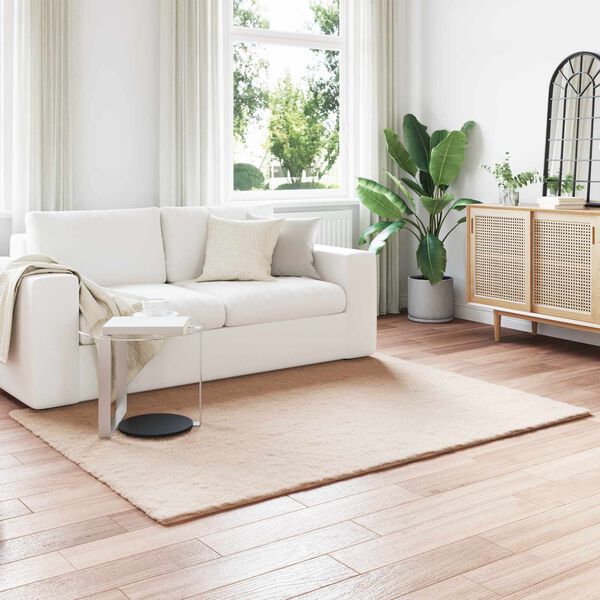 vidaXL Tappeto in Pelliccia Sintetica di Coniglio Olite Talpa