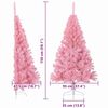 vidaXL Albero di Natale artificiale con luci integrate Rosa 150 cm PVC