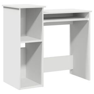 vidaXL Scrivania con Mensole Bianca 84x40x78 cm in Legno Multistrato