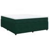 vidaXL Giroletto a Molle con Materasso Verde Scuro 180x200 cm Velluto
