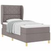 vidaXL Letto con molle e materasso Grigio Scuro 90x190 cm Tessuto