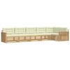 vidaXL Set di divani da esterno 6 pz Bianco e Crema Poliestere
