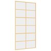 vidaXL Porta Scorrevole Oro 102,5x205 Vetro Trasparente ESG Alluminio