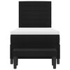 vidaXL Letto a molle con testiera Nero 100 x 200 cm Tessuto