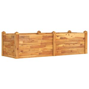 vidaXL Fioriera Rialzata da Giardino 160x60x44cm Legno Massello Acacia