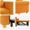 vidaXL Divano letto estraibile singolo Giallo scuro 90 x 165 x 87 cm