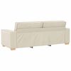 vidaXL Divano 3-Persone Beige 220 cm Tessuto misto lino