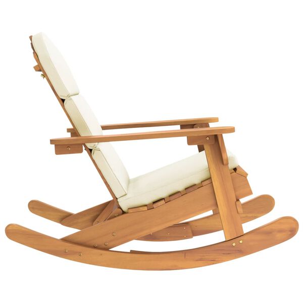 vidaXL Sedia a Dondolo Adirondack con Cuscini Legno Massello di Acacia