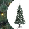 vidaXL Albero di Natale artificiale pre-illuminato con set di palline