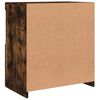 vidaXL Credenza con Luci LED Rovere Fumo 60,5x37x67 cm