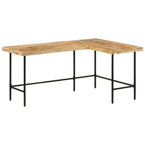 vidaXL Scrivania 165x110x77 cm Legno Massello Mango Ferro