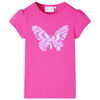 vidaXL Maglietta da Bambina Maniche Aletta Rosa Scuro 104