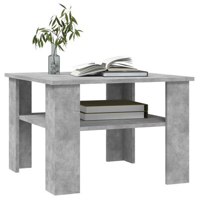 vidaXL Tavolino da Salotto Grigio Cemento 60x60x42cm Legno Multistrato