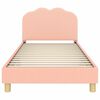vidaXL Struttura letto bambini con testata Rosa 90 x 200 cm