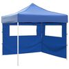 vidaXL Tenda Pieghevole con 2 Pareti 3x3 m Blu