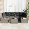 vidaXL Set Divano da Giardino con cuscino 8 pcs Grigio polyrattan