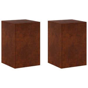 vidaXL Supporto per piante 2 pcs Ruggine 40 x 40 x 60 cm