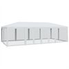 vidaXL Tenda per Feste con 12 Pareti Laterali in Rete Bianco 8x4m HDPE