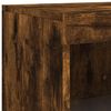 vidaXL Credenza con Luci LED Rovere Fumo 162x37x100 cm