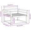 vidaXL Divano centrale per esterno Legno di Acacia Massello Naturale