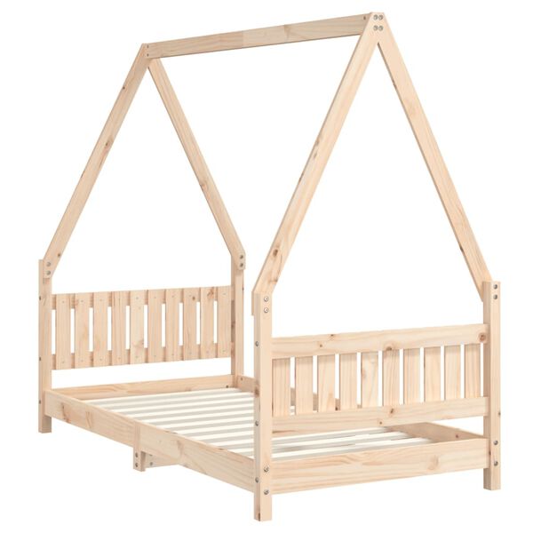 vidaXL Giroletto per Bambini 80x160 cm in Legno Massello di Pino