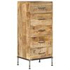 vidaXL Cassettiera 45x35x106 cm in Legno Massello di Mango