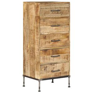 vidaXL Cassettiera 45x35x106 cm in Legno Massello di Mango
