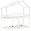 vidaXL Tetto Letto Bambini Bianco 213x85,5x144,5cm Legno Massello Pino