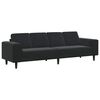 vidaXL Divano per Soggiorno Nero 250 x 77 x 76 cm