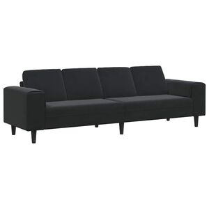 vidaXL Divano per Soggiorno Nero 250 x 77 x 76 cm