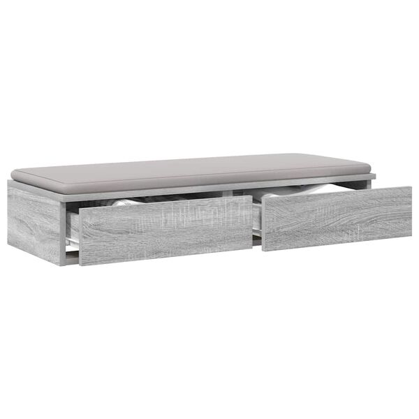 vidaXL Cassetti per letto Grigio Sonoma 100 x 36,5 x 16,5 cm