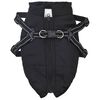 vidaXL Cappotto Cani con Imbracatura Impermeabile Riflettente Nero L24