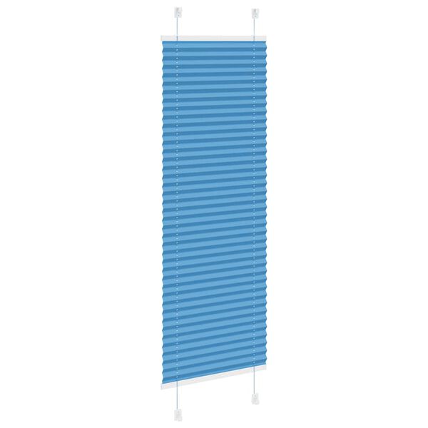 vidaXL Tenda Plissettata Blu 50x150 cm Larghezza Tessuto 49,4 cm