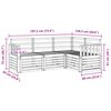 vidaXL Set divani 4 pcs Naturale Legno di Acacia Massello