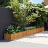 vidaXL Letto rialzato da giardino 482x50x36 cm in acciaio Corten