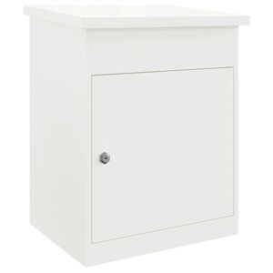 vidaXL Cassetta per pacchi con porta Bianco 47.5 x 38 x 59 cm Acciaio