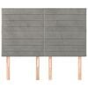 vidaXL Testiera Grigio Chiaro 144x5x118/128 cm Velluto