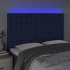 vidaXL Testiera a LED Blu 144x5x118/128 cm in Tessuto