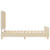 vidaXL Struttura del letto con testiera Crema 140 x 190 cm Tessuto