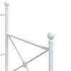 vidaXL Dormeuse senza Materasso Bianco 90x190 cm in Acciaio