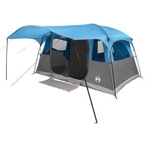 vidaXL Tenda a tunnel 10 persona Blu Poliestere e Acciaio