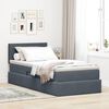 vidaXL Letto con Contenitore Grigio scuro 100 x 200 cm Velluto