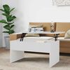 vidaXL Tavolino Salotto Bianco Lucido 80x50,5x41,5cm Legno Multistrato