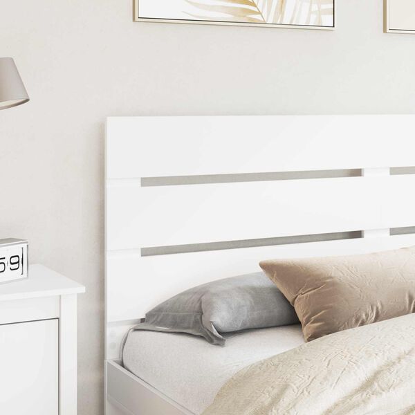 vidaXL Testiera Bianco 200 cm Legno multistrato