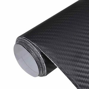 vidaXL Pellicole per Auto 2 pz 3D Nero Opaco 100x150 cm+50x150 cm