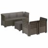 vidaXL Divano da Giardino 5 Posti Stile Rattan PP Grigio Chiaro
