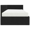 vidaXL Struttura Letto Angolare con Materasso 2 pcs Nero Velluto