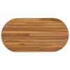 vidaXL Piano del tavolo 90 x 45 x 3,5 cm Ovale Legno di teak solido